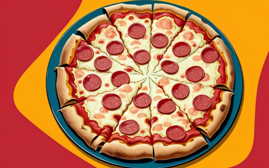 Sample illustration: a pepperoni pizza