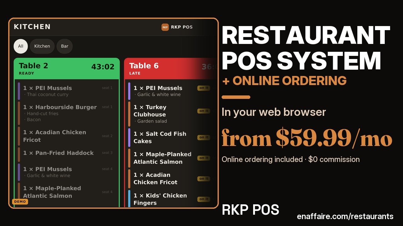 Restaurant POS System with Online Ordering | RKP POS